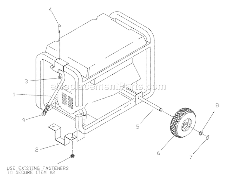 Page C Diagram and Parts List for 1656-1  Briggs and Stratton Generator